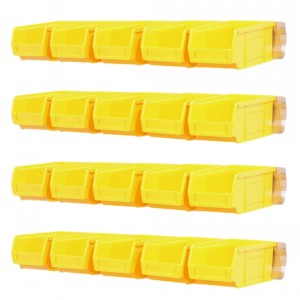 Parts Bins & Wall Rail Set 20 x Size 2